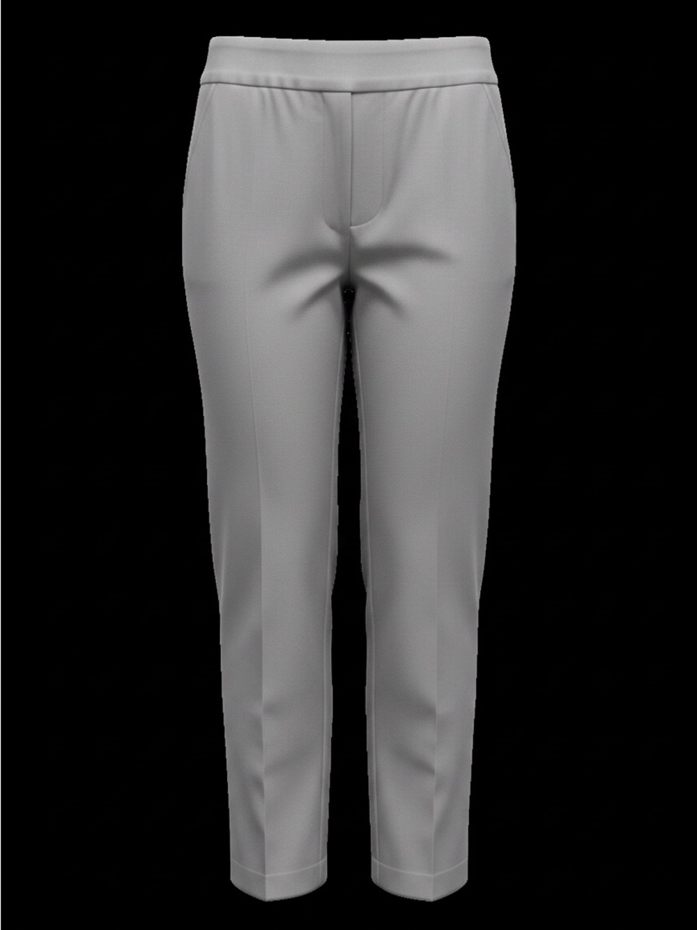 croft & barrow Light Gray Straight-Leg Cropped Pants